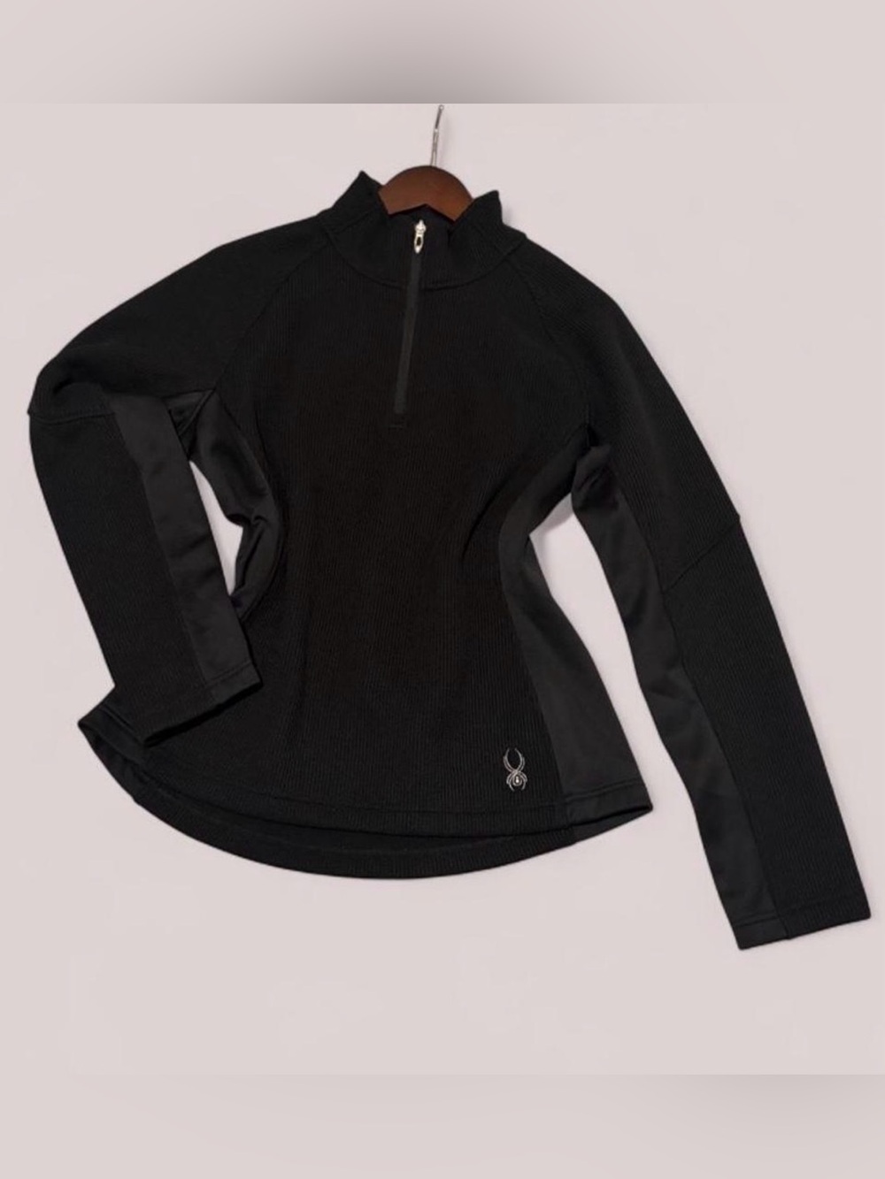Spyder Black Half-Zip Long Sleeve Top